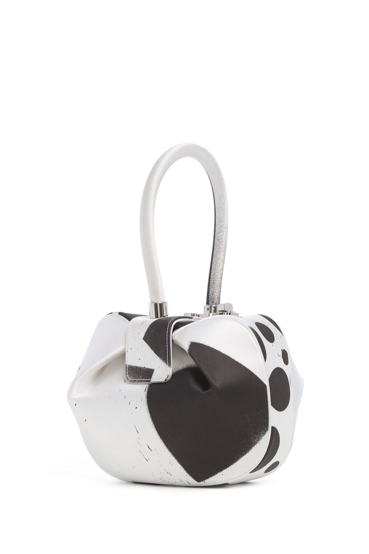 Adam Pendleton x Gabriela Hearst Nina Bag in Black & White Satin № 17