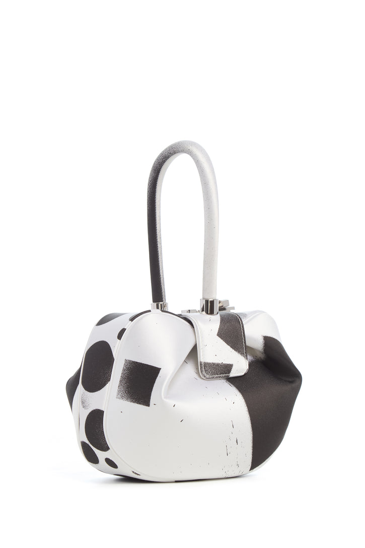 Adam Pendleton x Gabriela Hearst Nina Bag in Black & White Satin № 17