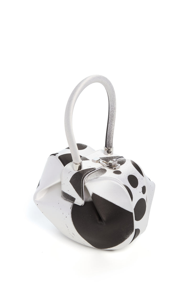 Adam Pendleton x Gabriela Hearst Nina Bag in Black & White Satin № 17