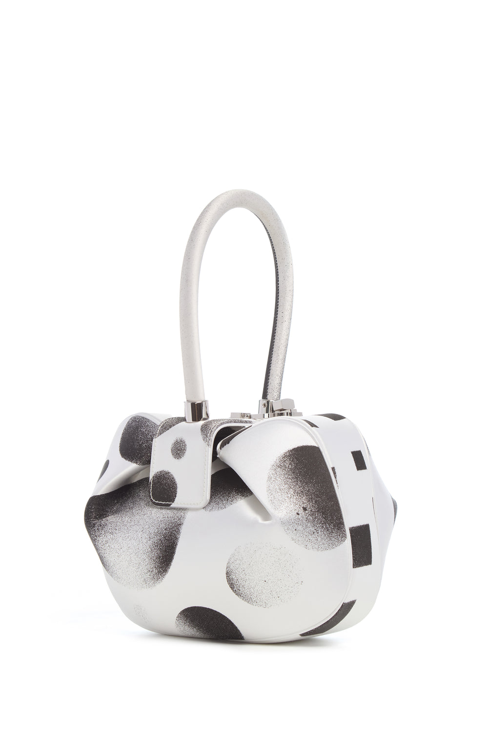Adam Pendleton x Gabriela Hearst Nina Bag in Black & White Satin № 18