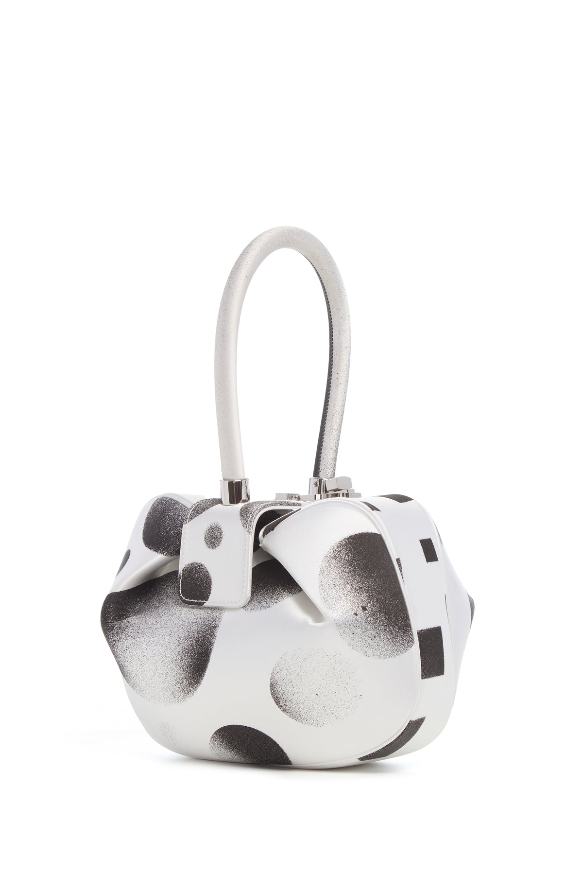 Adam Pendleton x Gabriela Hearst Nina Bag in Black & White Satin № 18