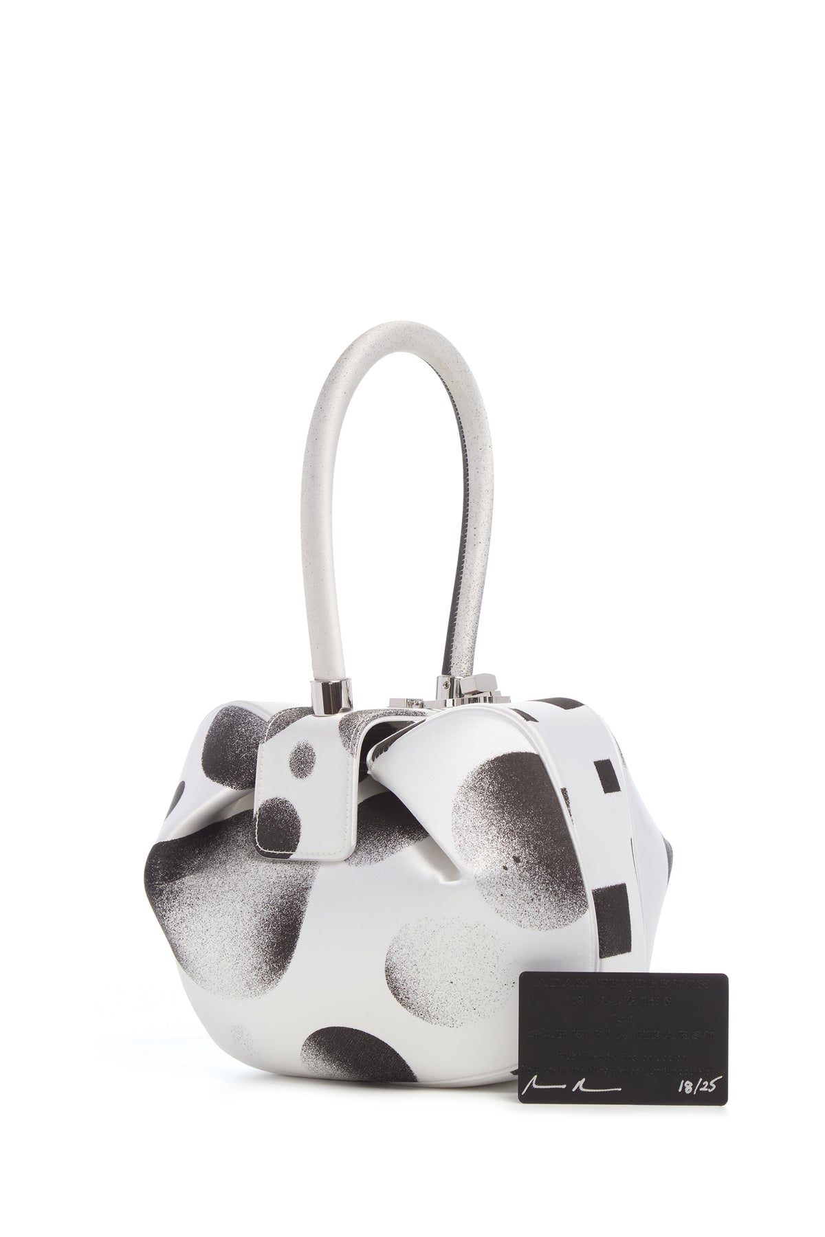 Adam Pendleton x Gabriela Hearst Nina Bag in Black & White Satin № 18