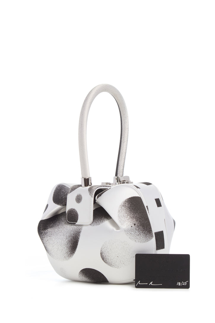 Adam Pendleton x Gabriela Hearst Nina Bag in Black & White Satin № 18