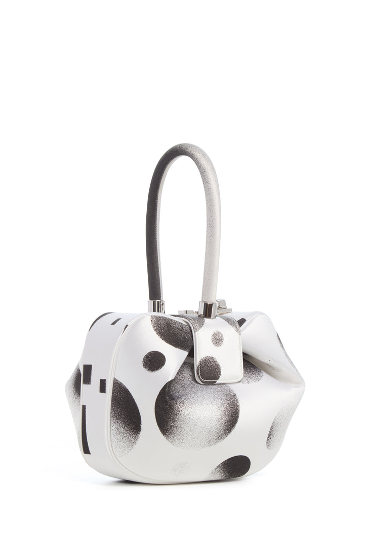 Adam Pendleton x Gabriela Hearst Nina Bag in Black & White Satin № 18