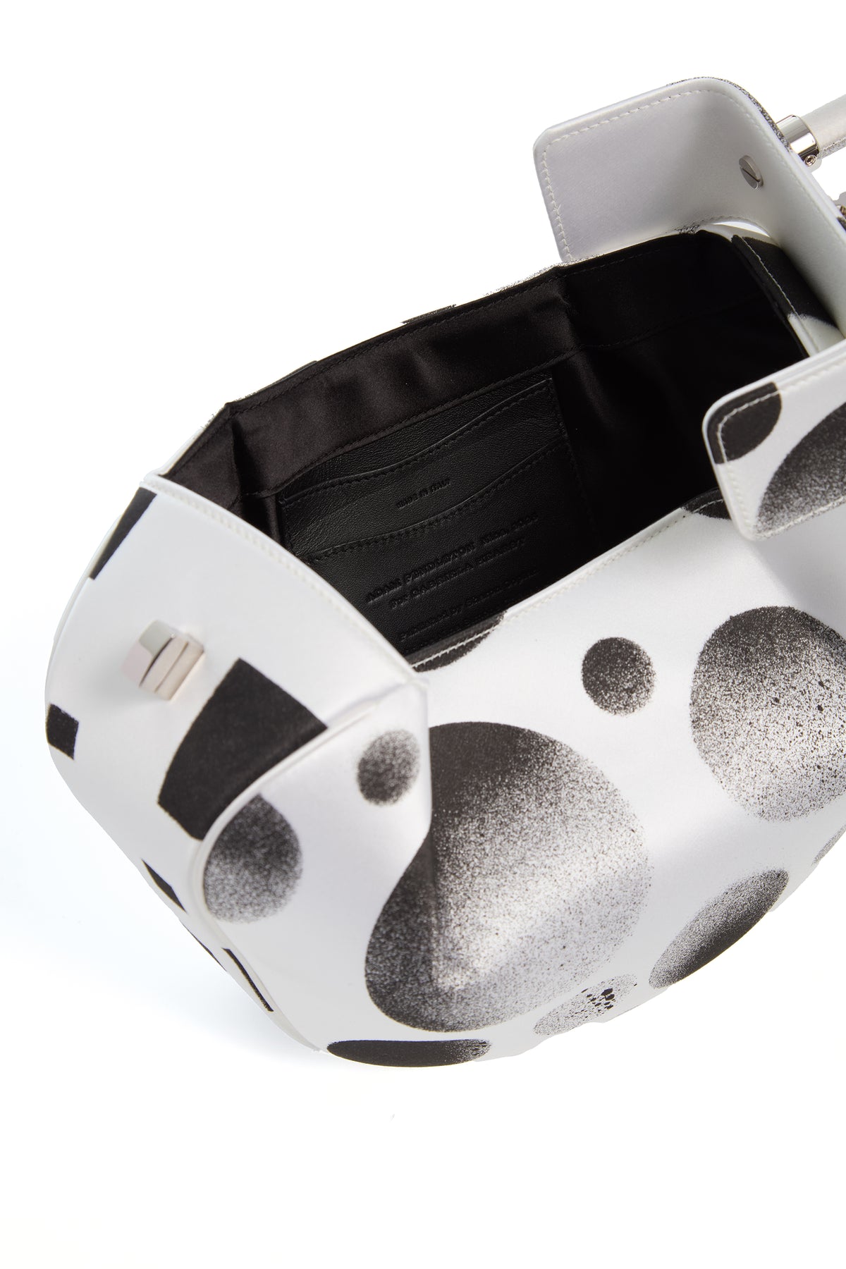 Adam Pendleton x Gabriela Hearst Nina Bag in Black & White Satin № 18