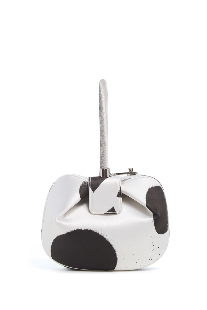 Adam Pendleton x Gabriela Hearst Nina Bag in Black & White Satin № 19