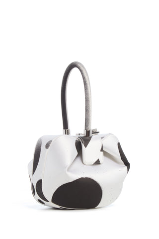 Black & White Artistic Nina Bag - Side Profile View | Gabriela Hearst