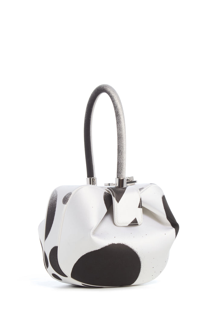 Adam Pendleton x Gabriela Hearst Nina Bag in Black & White Satin № 19
