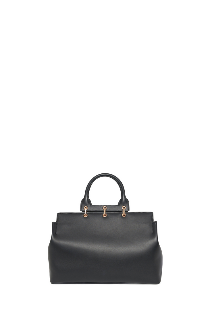 Small Amethyst Bag in Black Nappa Leather