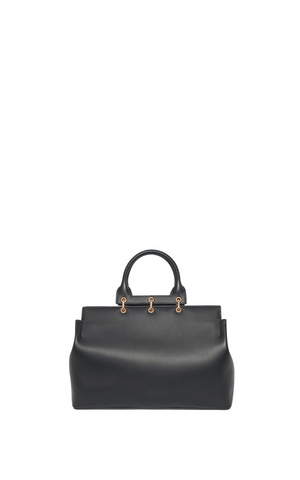 Small Amethyst Bag in Black Nappa Leather