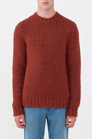 Lawrence Knit Sweater in Burnt Sienna Welfat Cashmere M