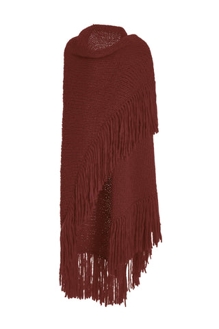 Lauren Knit Wrap in Burnt Sienna Welfat Cashmere
