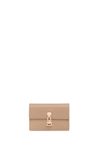 Nude Leather Concertina Card Wallet - Front View | Gabriela Hearst