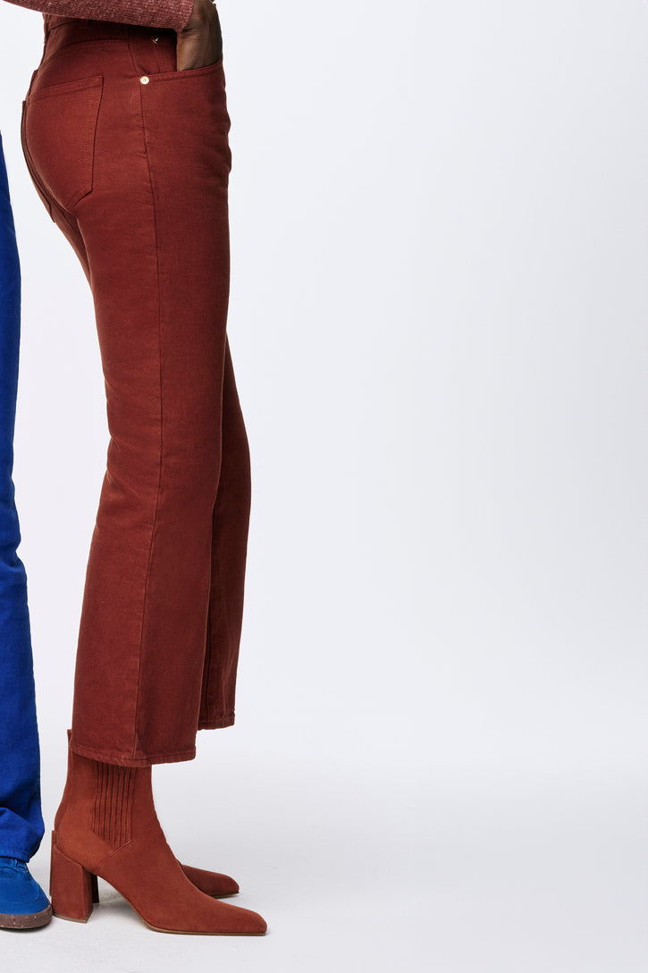 Luke High Heel Boot in Burnt Sienna Suede