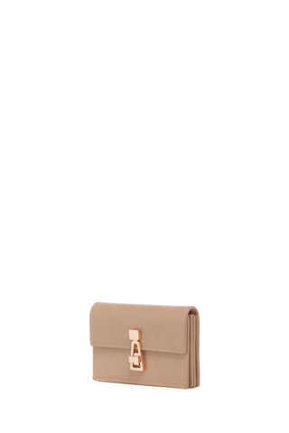 Nude Leather Concertina Card Wallet - Side Angle View | Gabriela Hearst