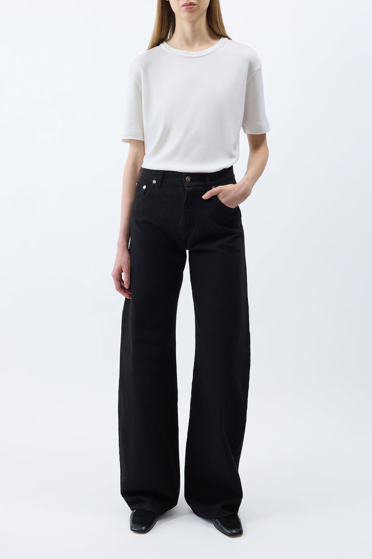 Amoret Jean in Black Recycled Cotton Denim