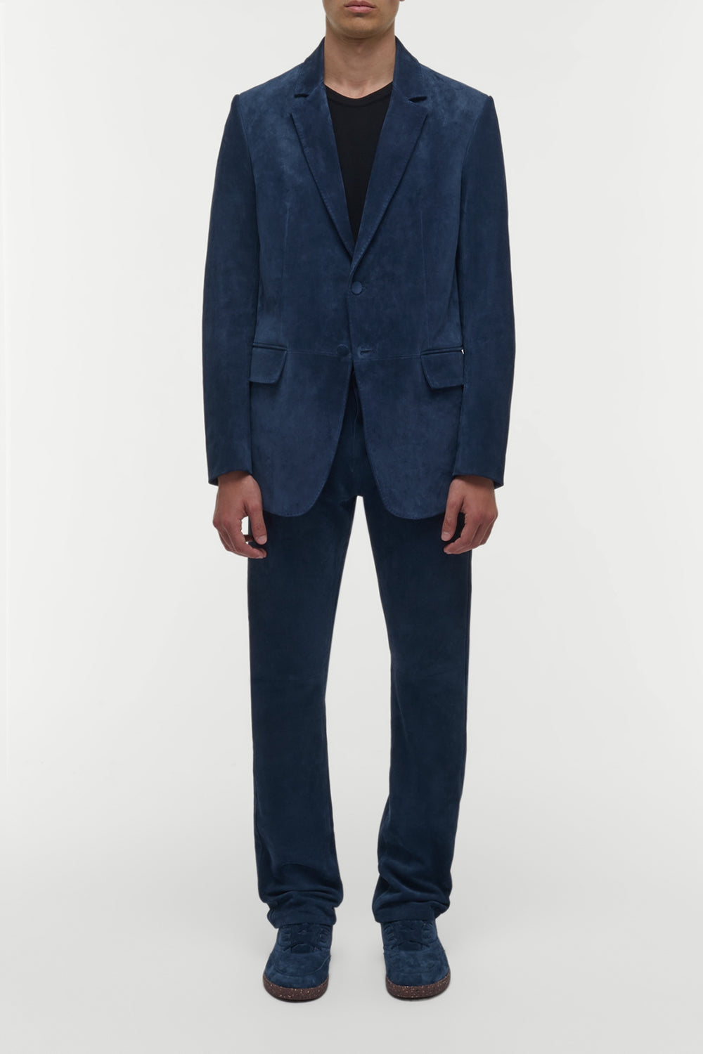 Irving Jacket in Electric Navy Suede Corduroy