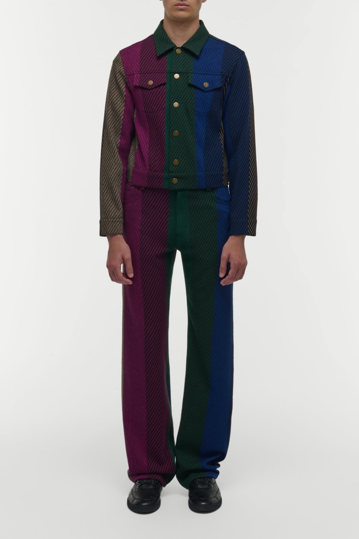 Barry Trucker Jacket in Multi Cashmere