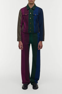 Barry Trucker Jacket in Multi Cashmere