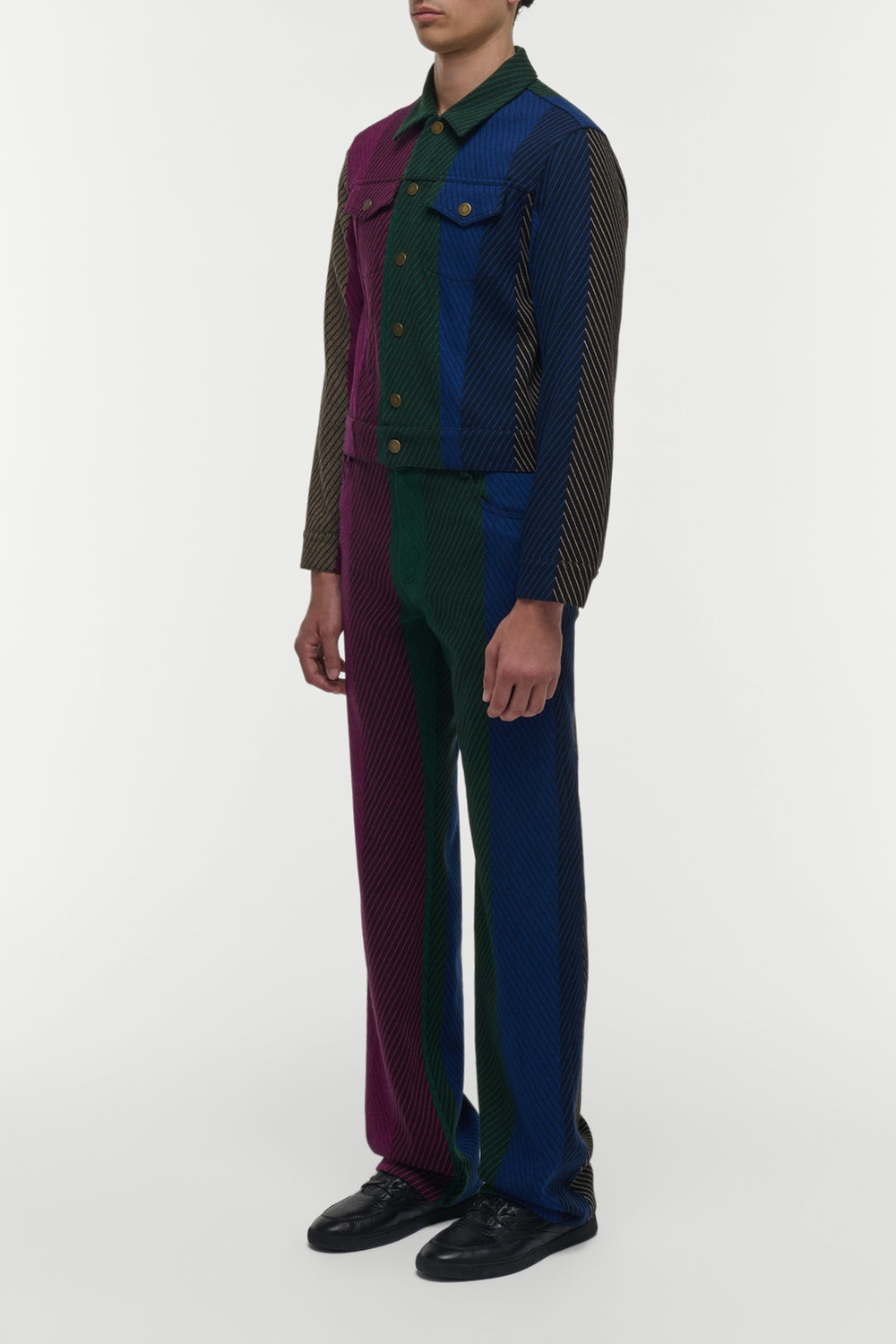 Barry Trucker Jacket in Multi Cashmere