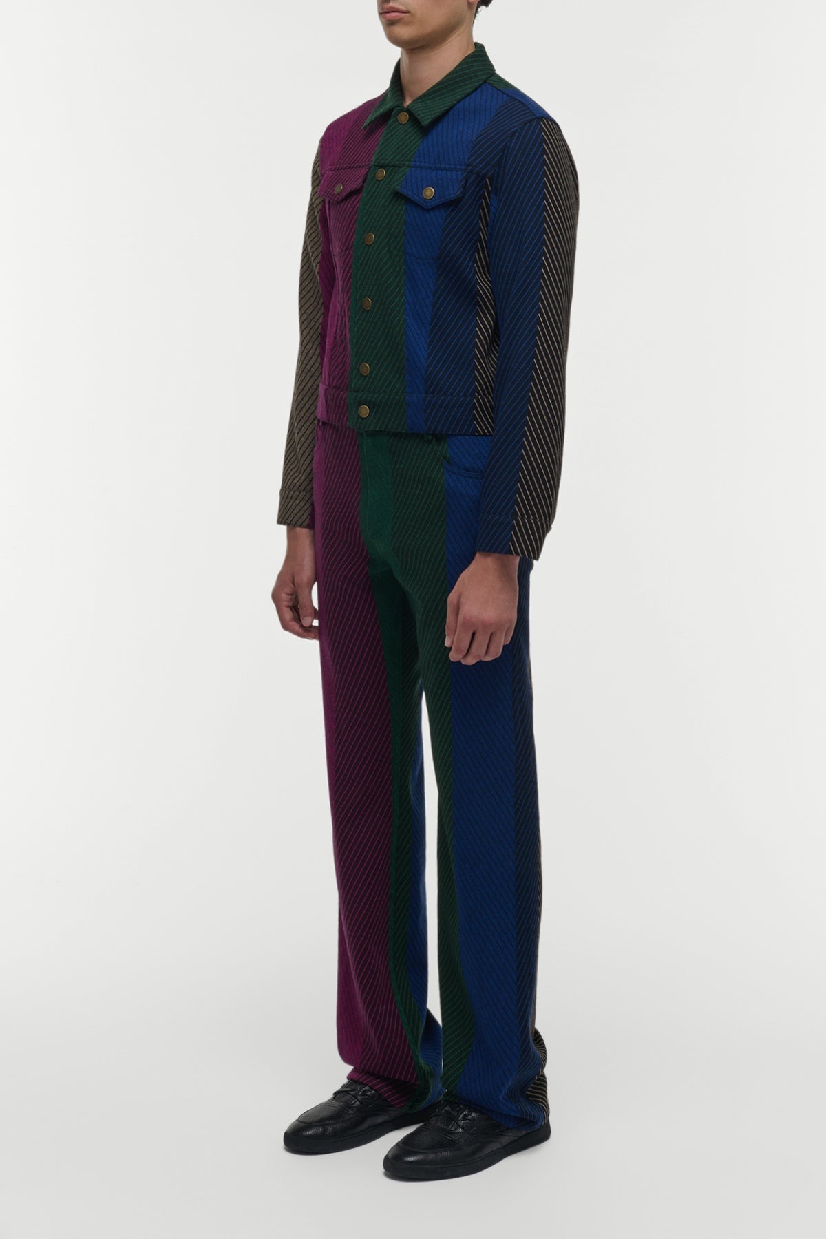 Barry Trucker Jacket in Multi Cashmere