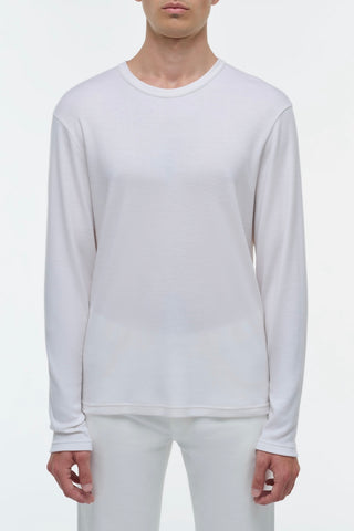 Pacific Long Sleeve T-Shirt in Ivory Cashmere Jersey