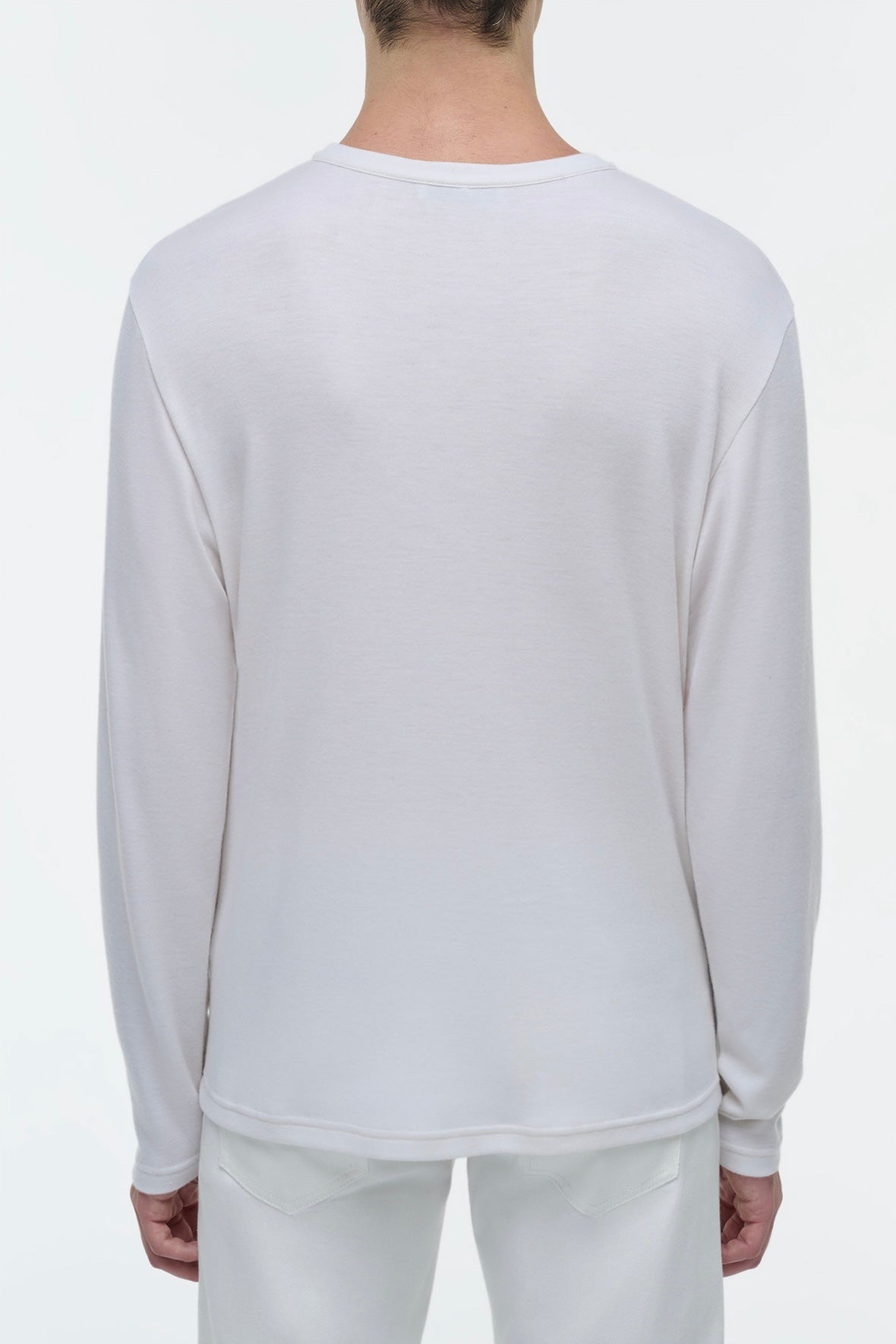 Pacific Long Sleeve T-Shirt in Ivory Cashmere Jersey