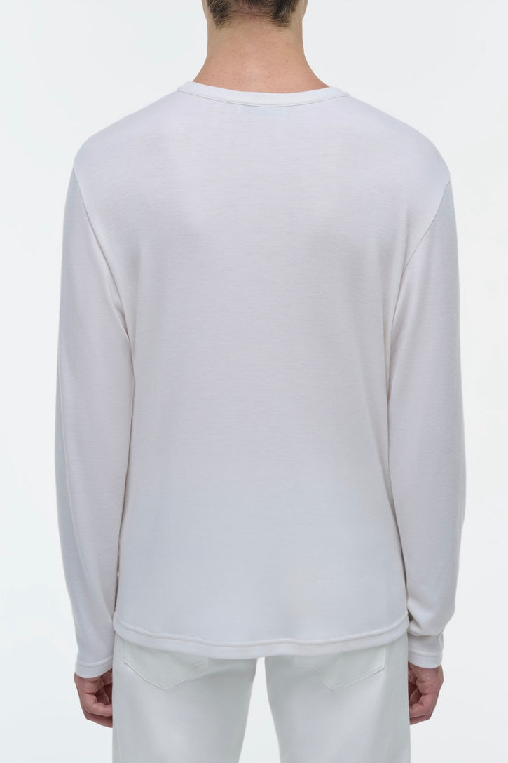 Pacific Long Sleeve T-Shirt in Ivory Cashmere Jersey