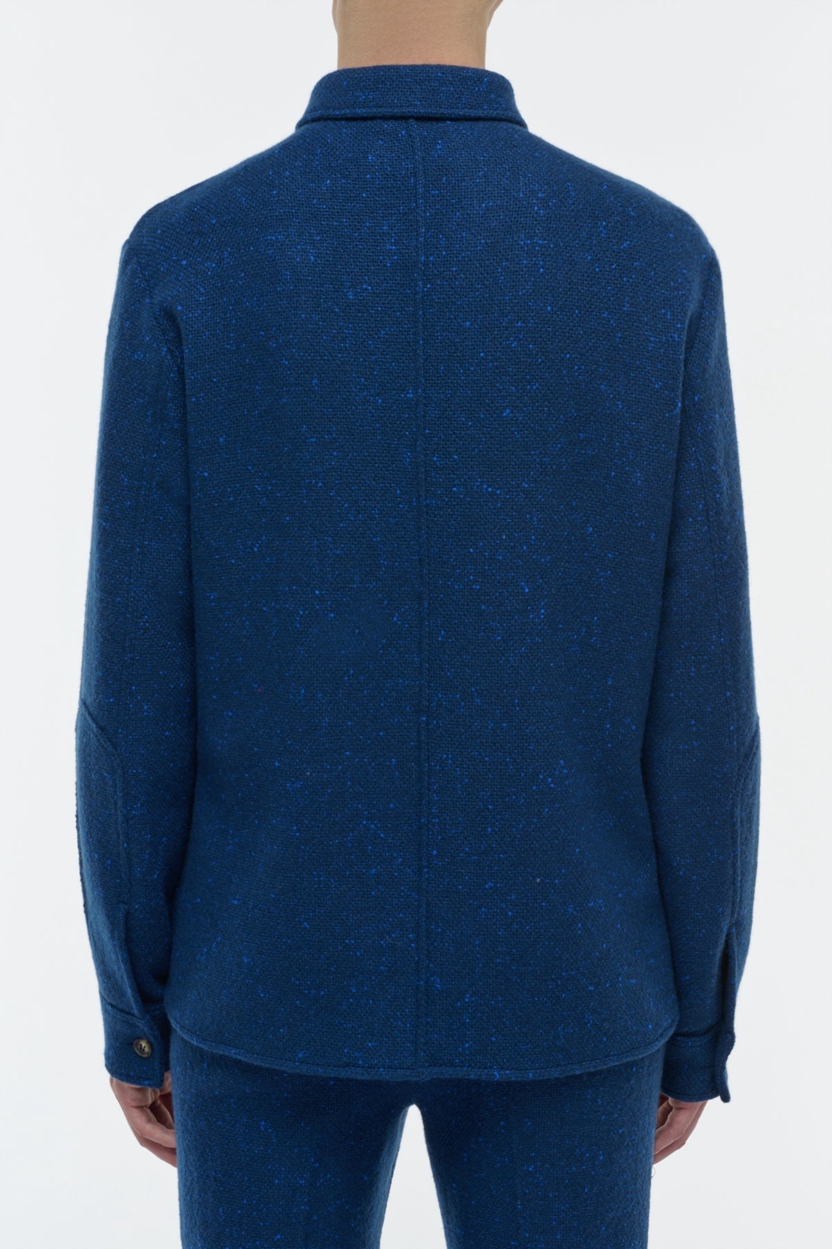 Lucas Overshirt in Electric Navy Speckled Cashmere