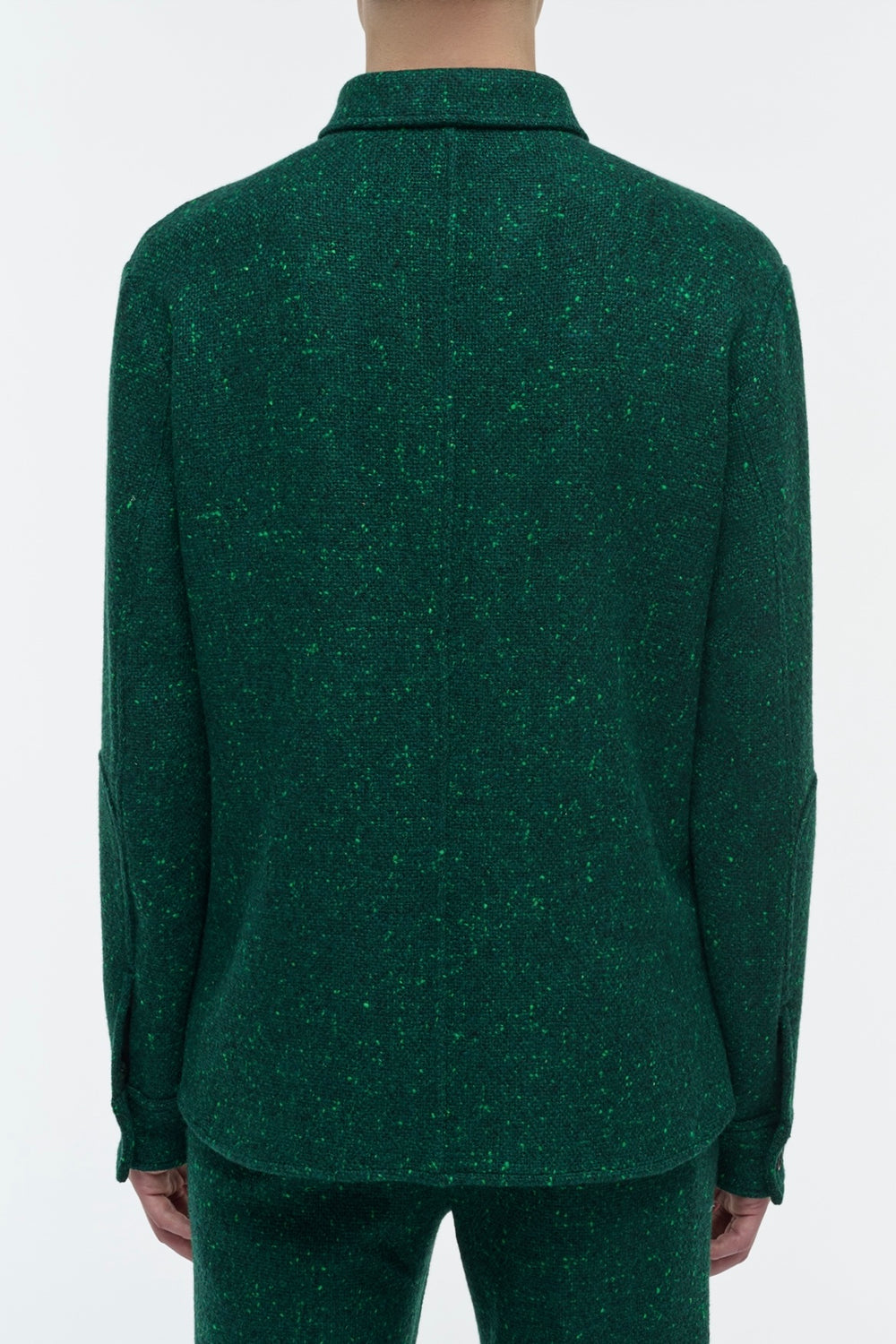 Lucas Overshirt in English Green Speckled Cashmere