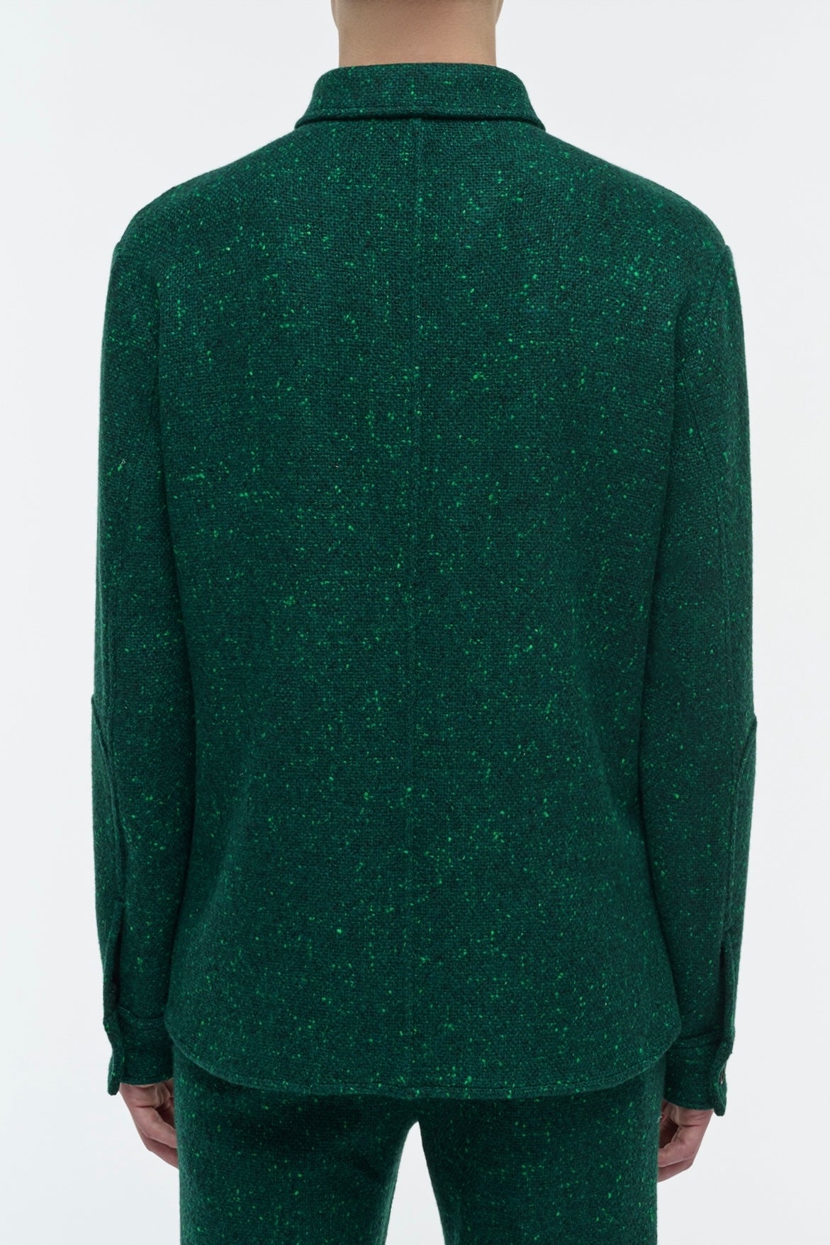 Lucas Overshirt in English Green Speckled Cashmere