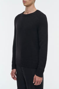 Norwich Knit Sweater in Black Cashmere
