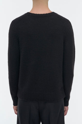 Black Cashmere Norwich Knit Sweater - On Model Back View | Gabriela Hearst