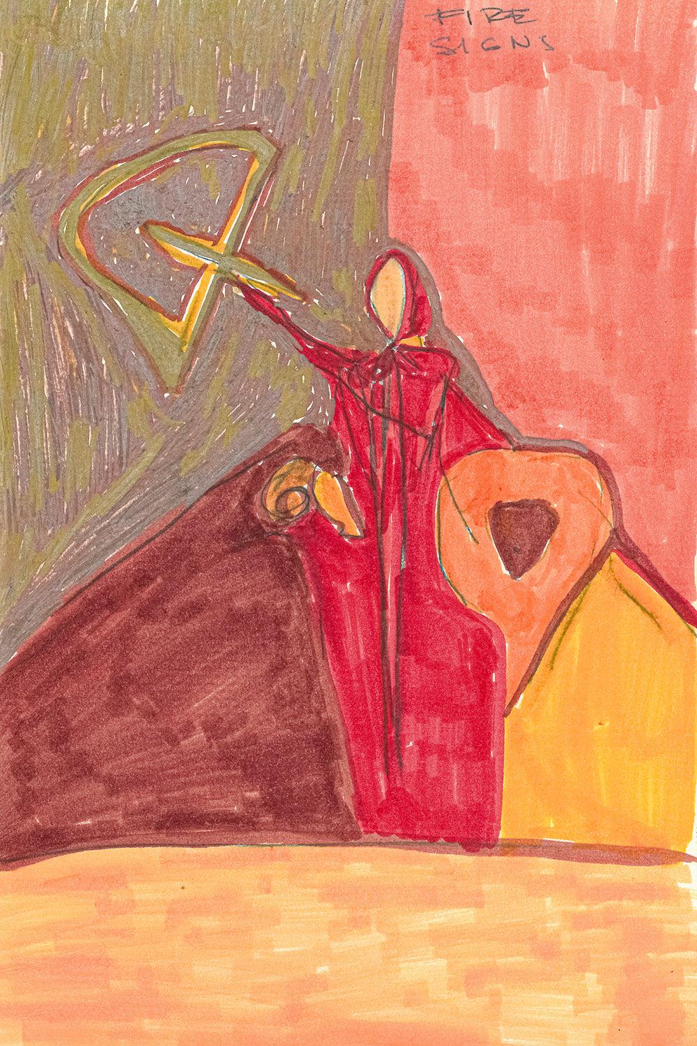 Amoret Barrel-leg Jean in Fire Multi Recycled Cotton Denim