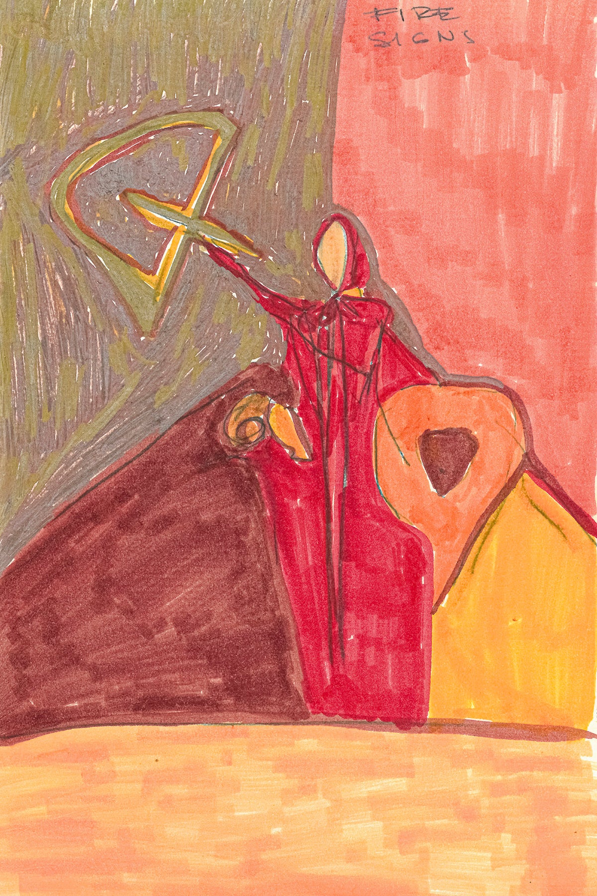 Arcana Knit Sweater in Fire Multi Cashmere