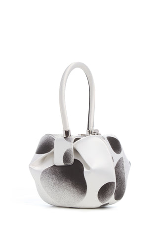 Adam Pendleton Nina Bag in Black White Satin - Three Quarter View | Gabriela Hearst