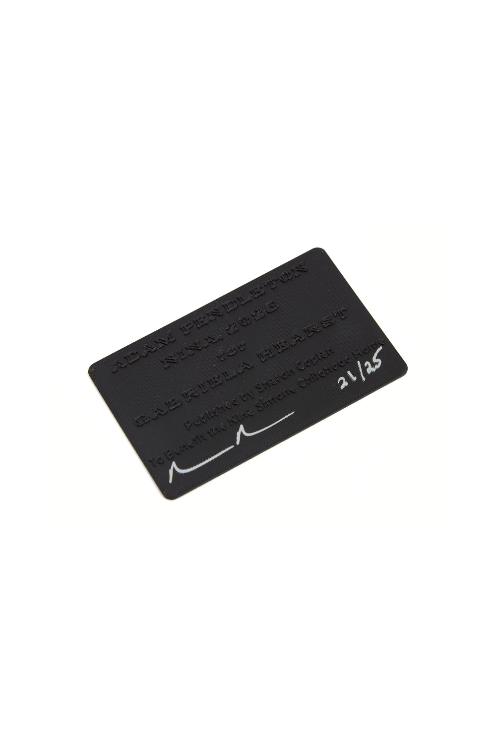 Adam Pendleton Artist Signature Card - Limited Edition Certificate | Gabriela Hearst