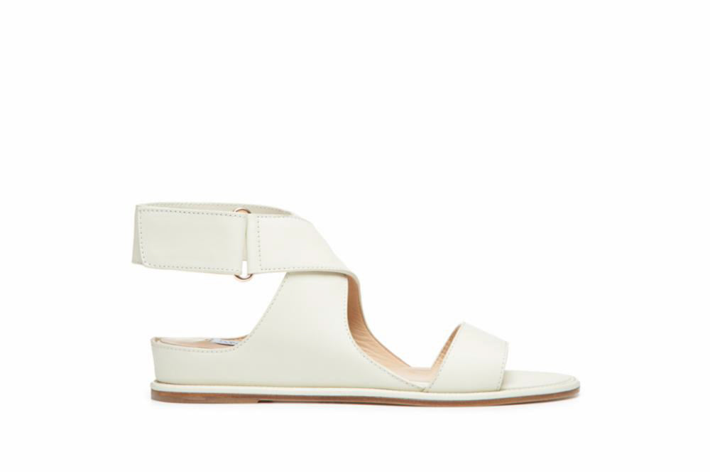 Senna Sandal in Cream Leather