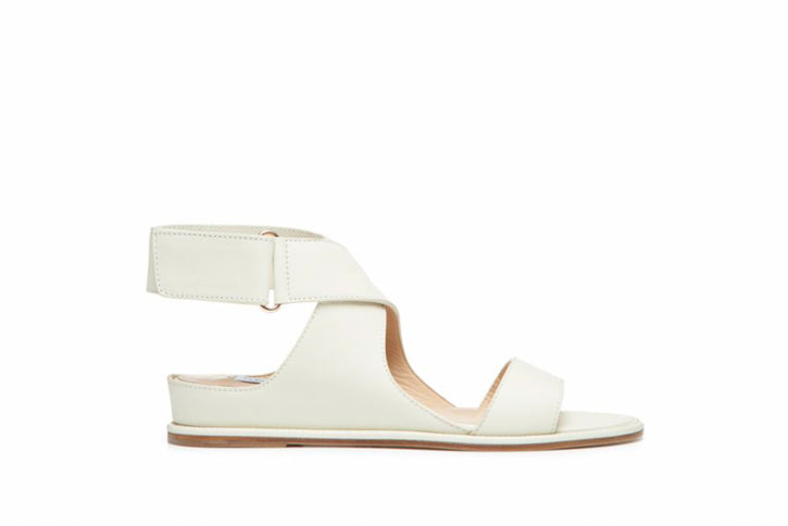 Senna Sandal in Cream Leather