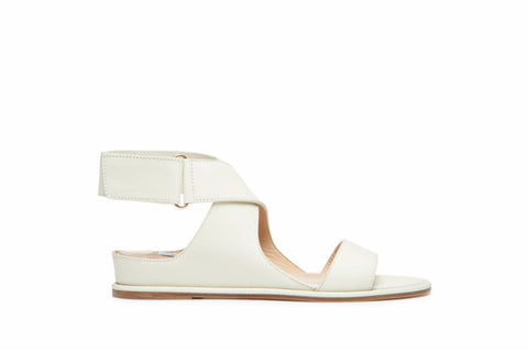 Senna Sandal in Cream Leather