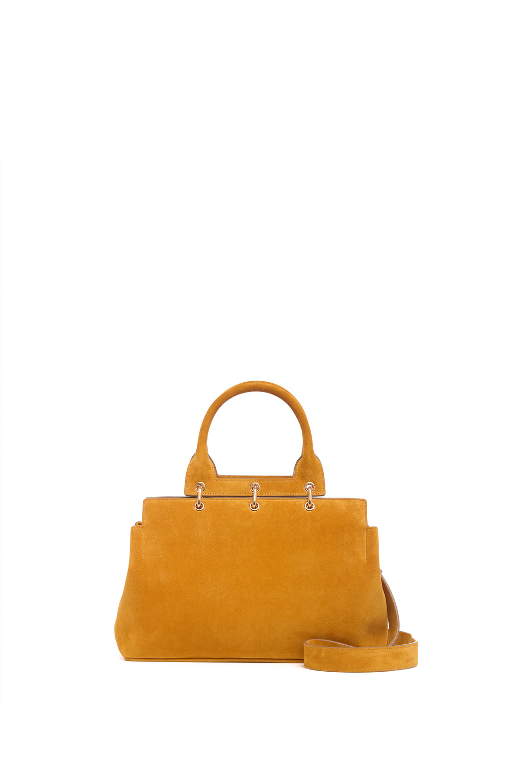 Small Amethyst Tote Bag in Golden Birch Suede