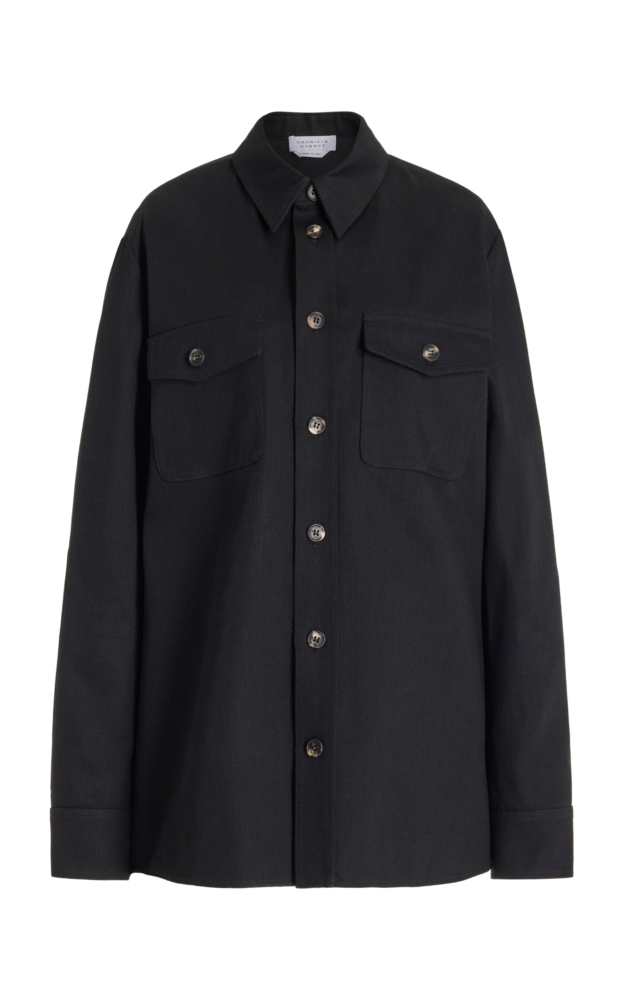 若者に人気のブランド Cotton Organic Black in Overshirt Everly Denim Hearst Gabriela – ジャケット・アウター