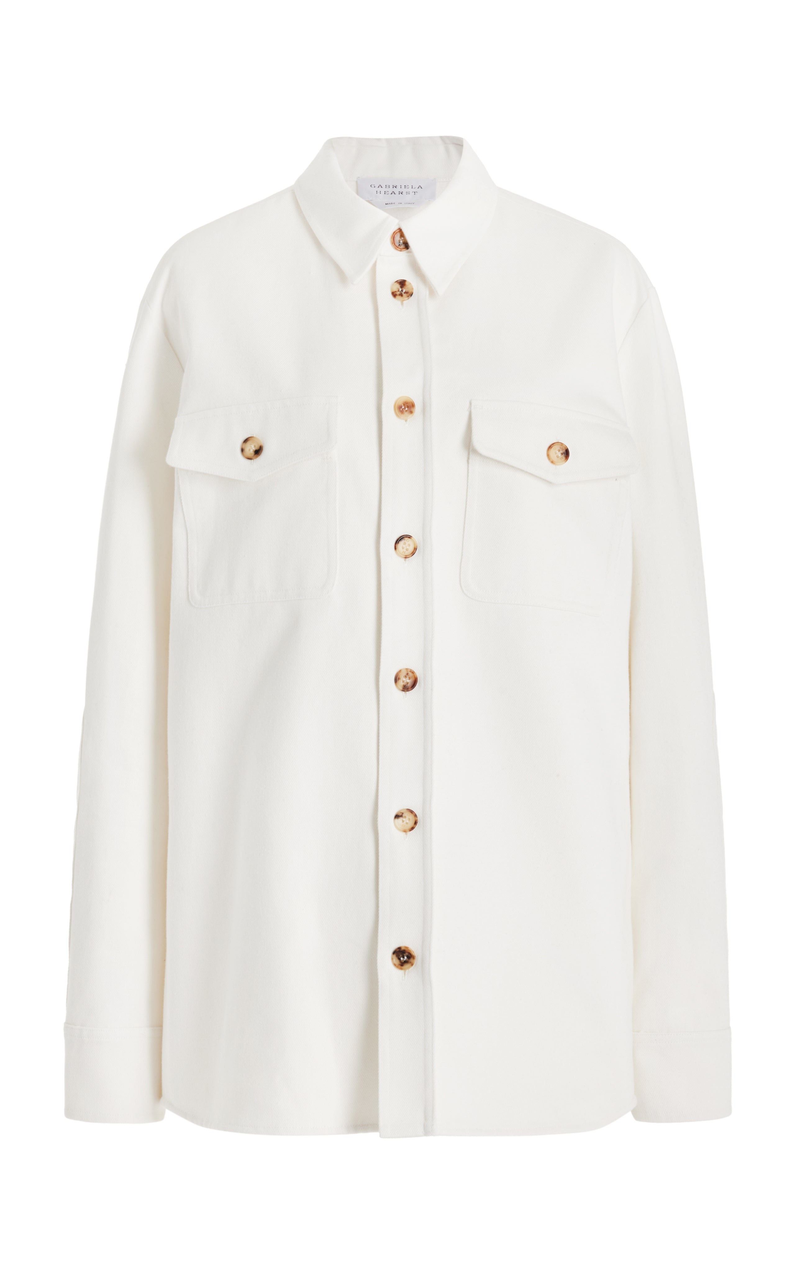 Everly Overshirt in White Organic Cotton Denim – Gabriela Hearst