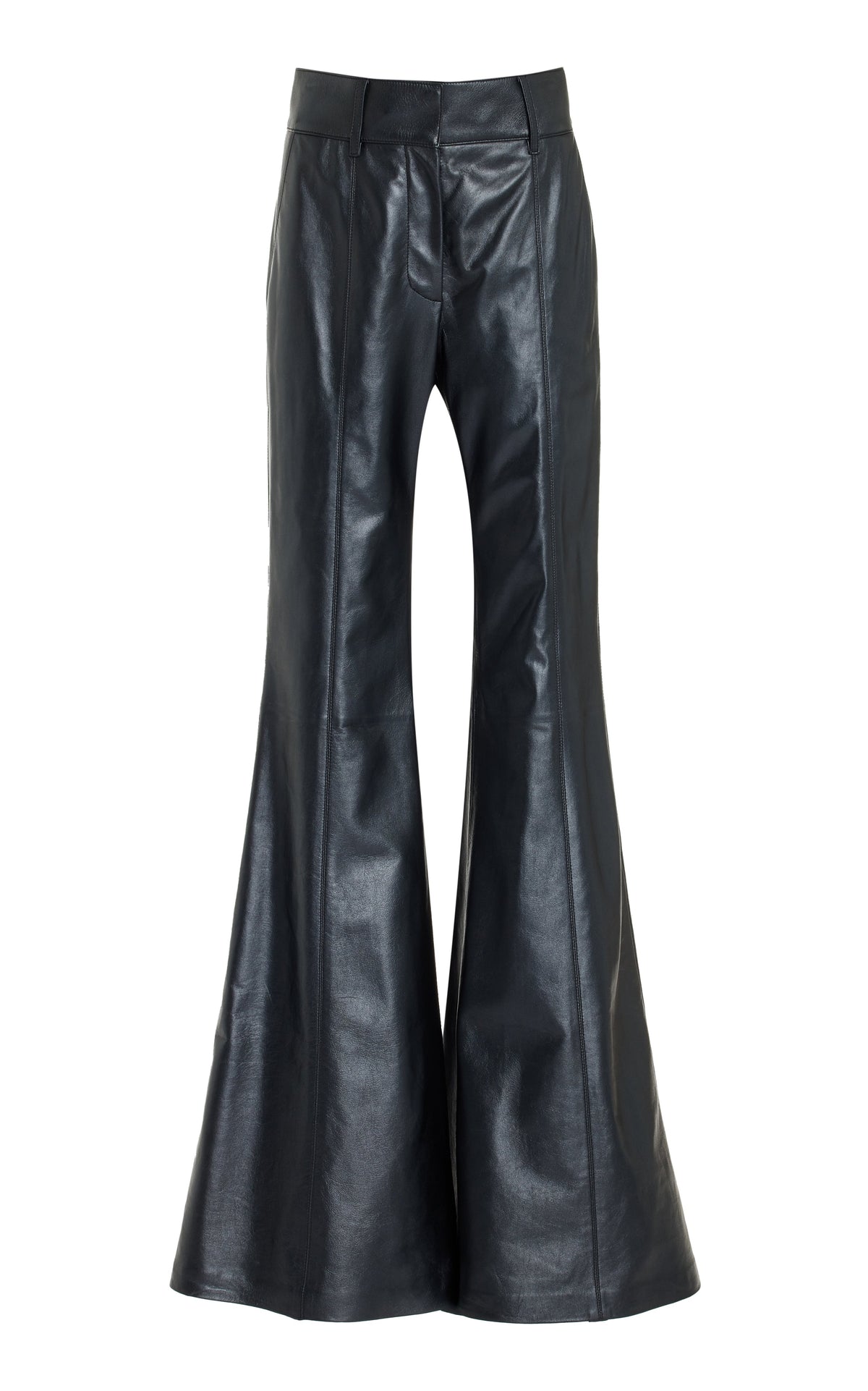 Rhein Pant in Black Metallic Nappa Leather