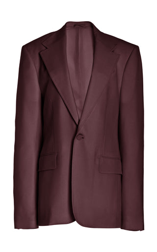 Deep Bordeaux Virgin Wool Leiva Blazer - Front View | Gabriela Hearst