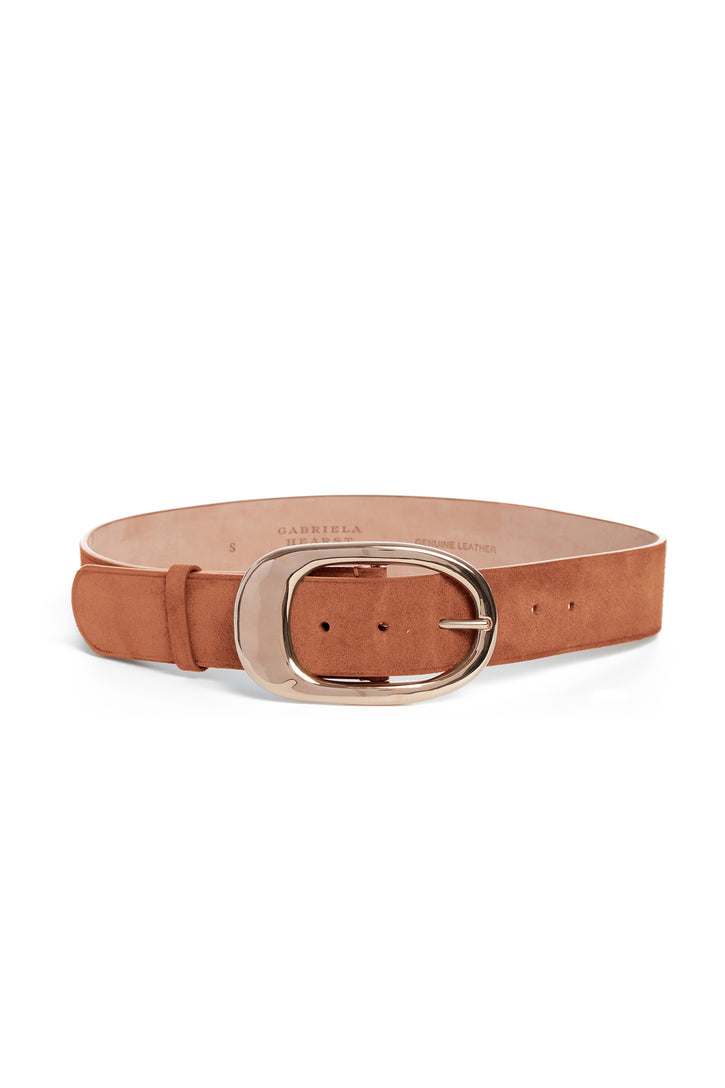 Lozewce Belt in Cognac Suede