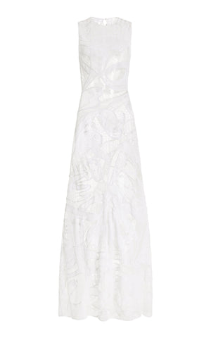 Tati Crochet Dress in White Cotton