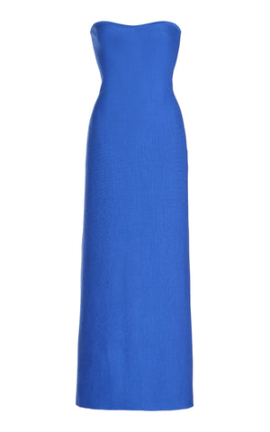 Calderon Knit Dress in Sapphire Cashmere Merino Wool