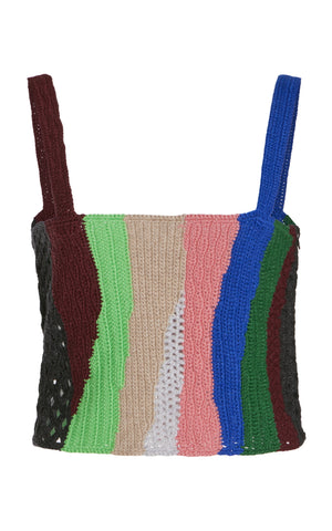 Bora Crochet Crop Top in Multi Cashmere