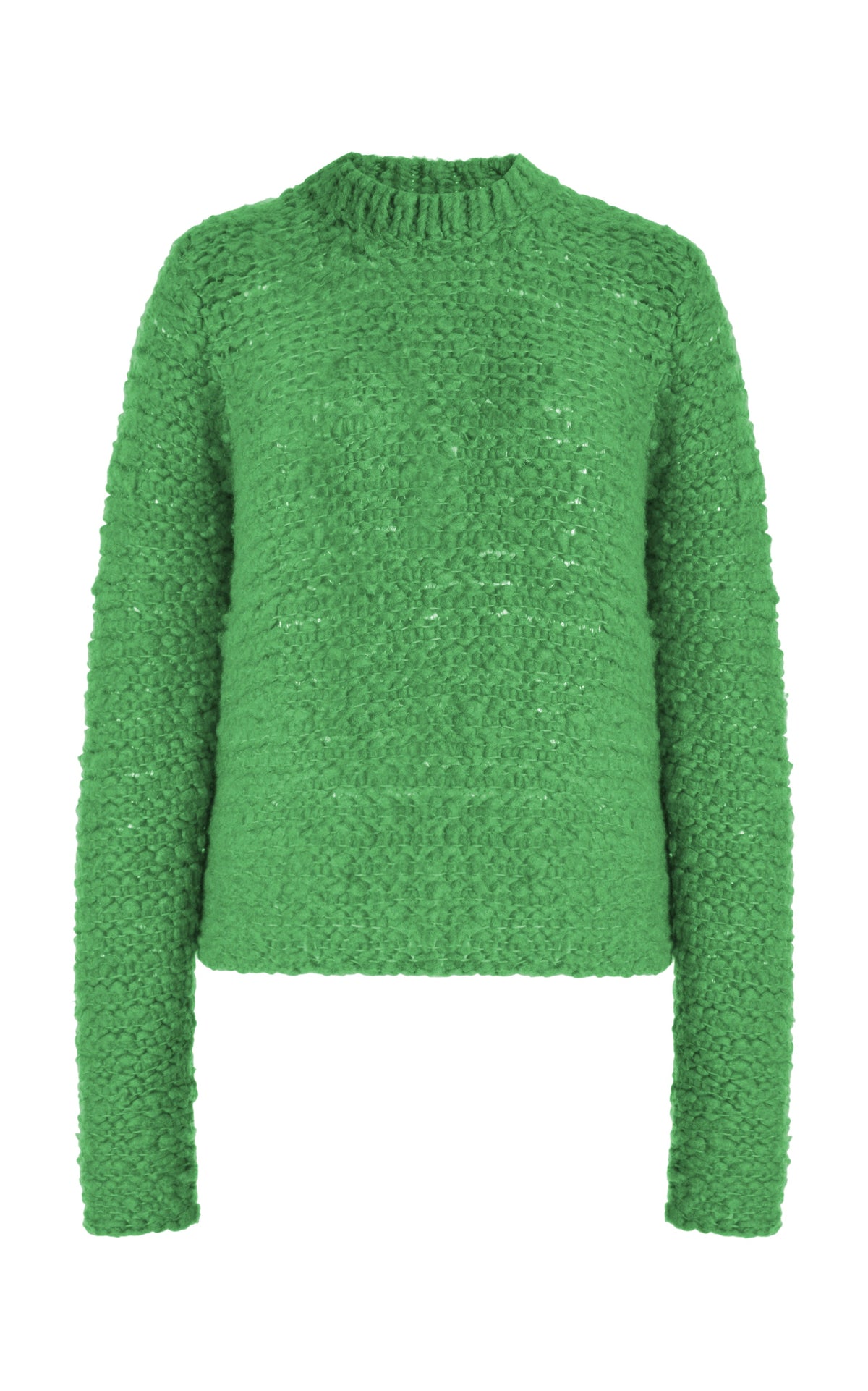 Durand Knit Sweater in Peridot Green Welfat Cashmere